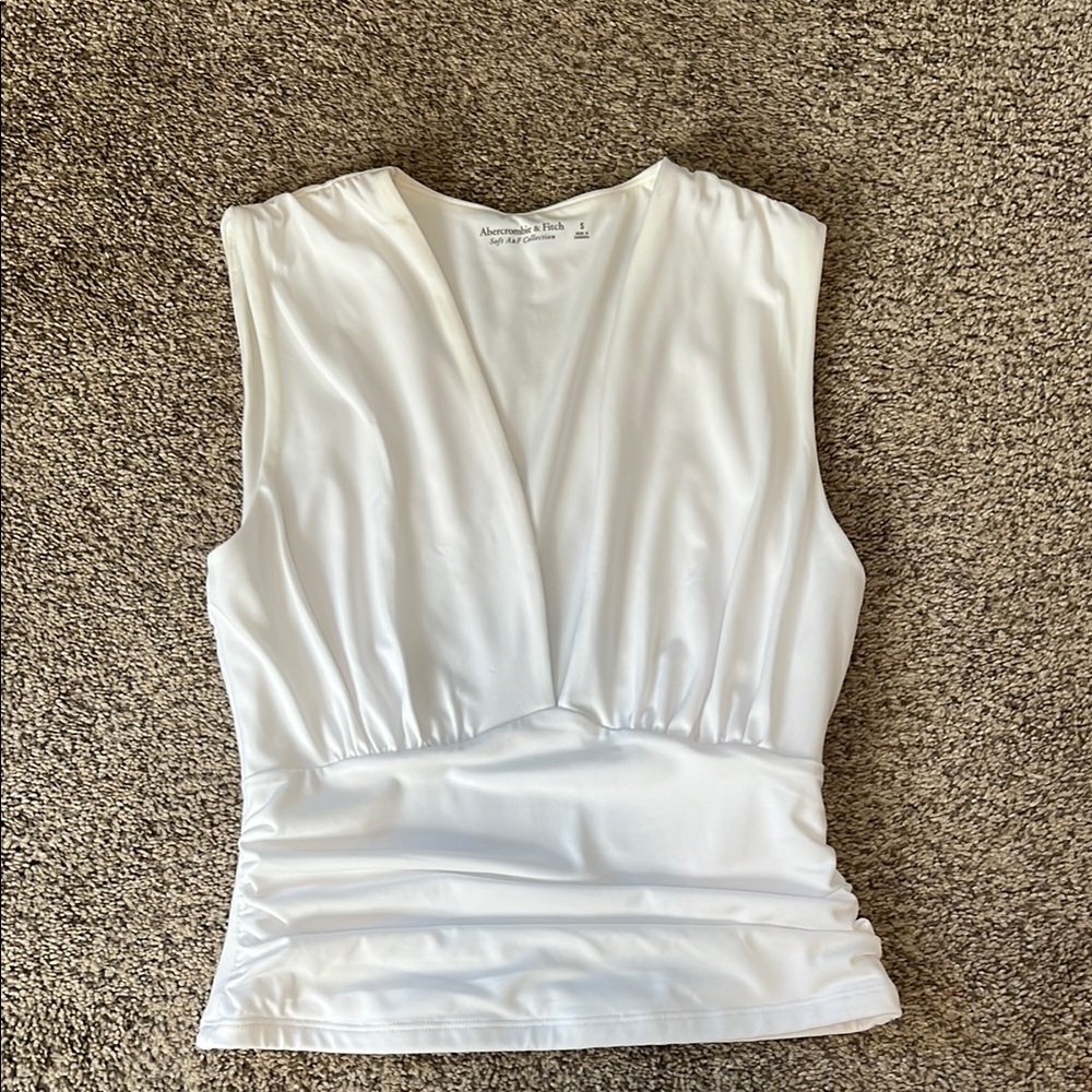 Abercrombie and fitch White Sleeveless Top